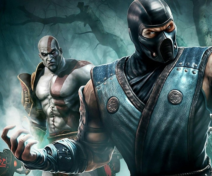 Kratos from God of War and Sub-Zero from Mortal Kombat