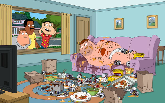 Peter Griffin Messy Living Room Scene
