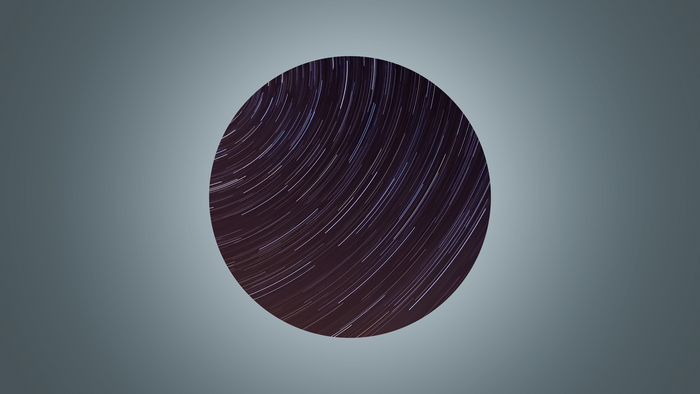 4K minimalist circle star trails digital art