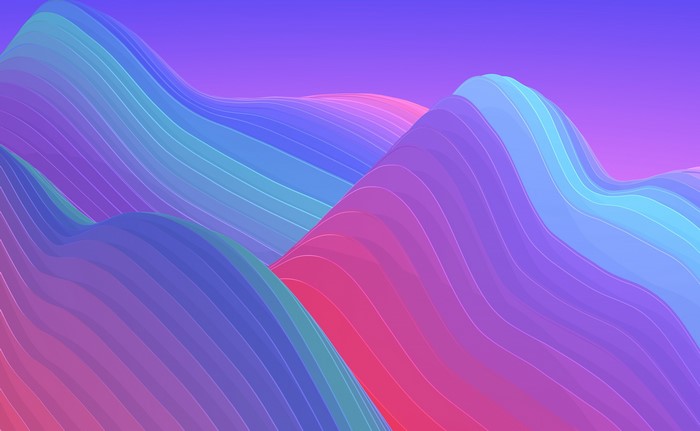 Colorful Abstract Wavy Landscape 4K