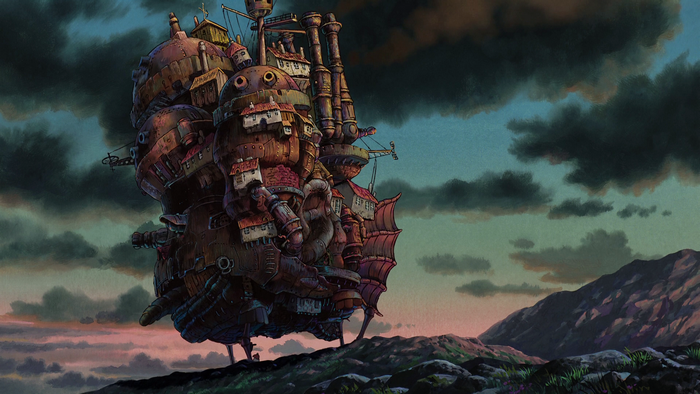 studio ghibli howls moving castle mountain, HD Wallpaper | Rare Gallery