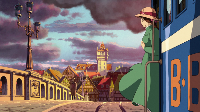 Howl's Moving Castle Scenic Town and Train