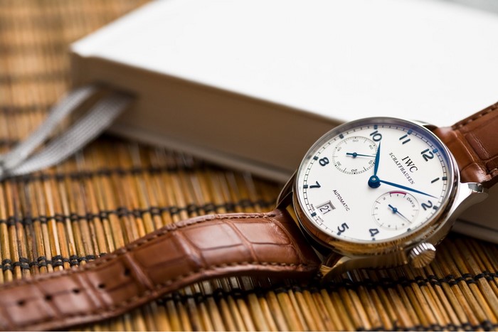 IWC Schaffhausen Automatic watch with leather strap
