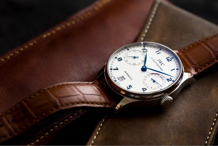 IWC Schaffhausen Automatic Watch with Leather Strap
