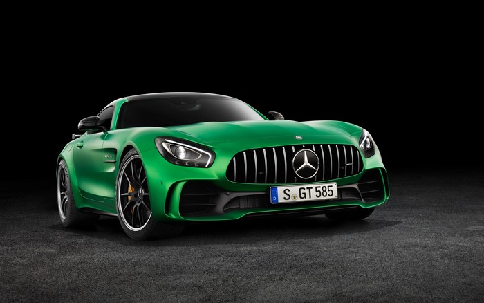 4K Mercedes-AMG GT green car