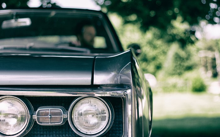 4K black car headlights