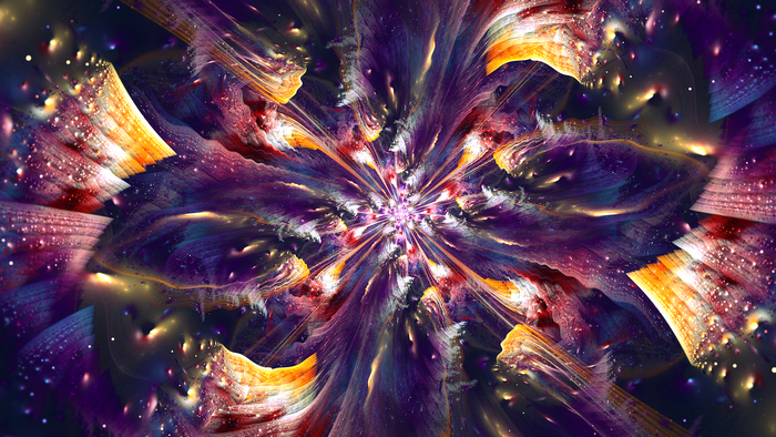 Abstract purple fractal digital art