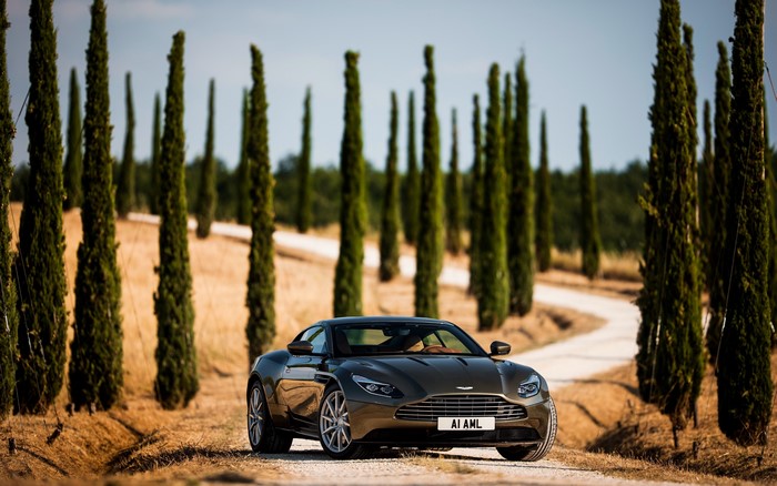 Aston Martin DB11 on a Tuscan Road