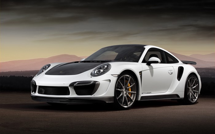White Porsche 911 Stinger