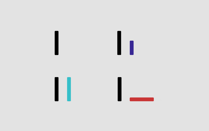 Abstract lines and shapes on a gray background
