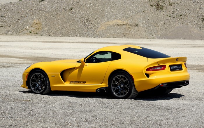 Yellow Dodge Viper car