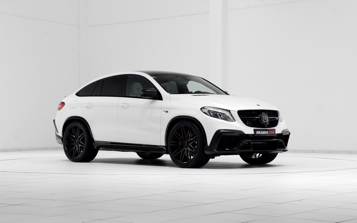 4K Brabus tuned white Mercedes-Benz GLE Coupe