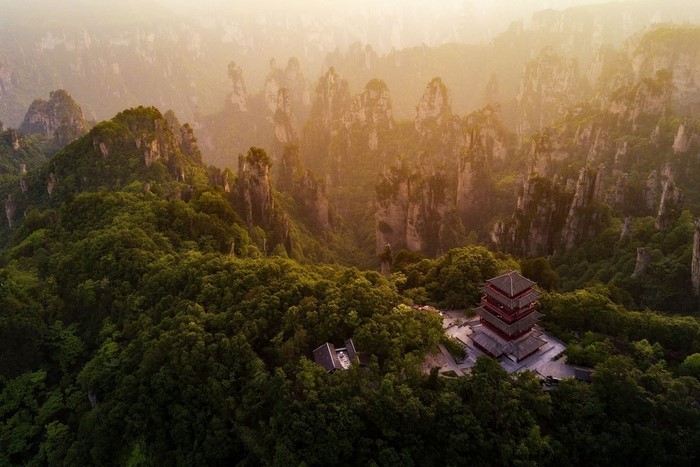 Pagoda in Zhangjiajie National Forest Park, China