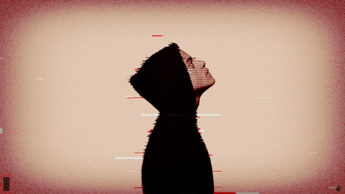 Elliot Alderson from Mr. Robot with glitch art effect