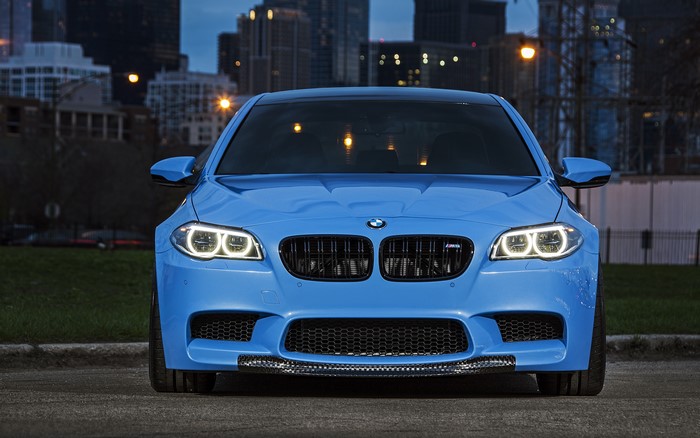 Blue BMW M5 F10