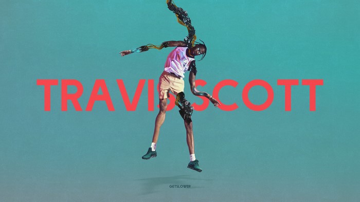 Travis Scott with robotic arms and legs