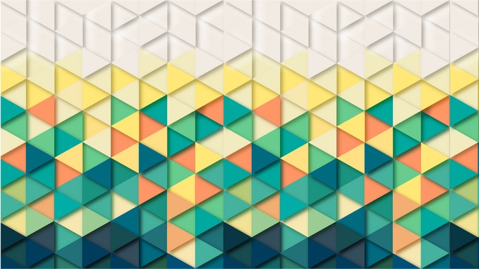 Geometric triangle texture with gradient colors
