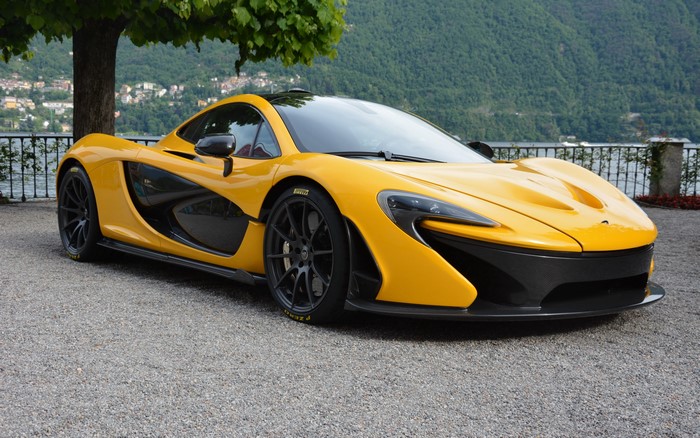 Yellow McLaren P1 car