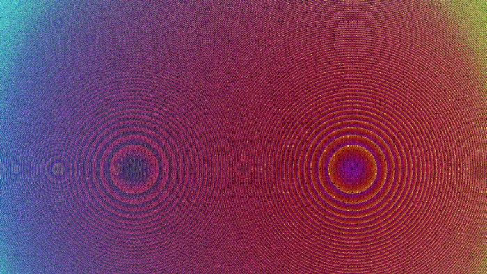 Psychedelic concentric circles with gradient colors