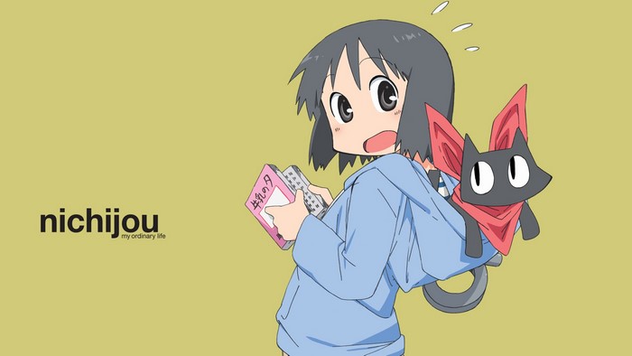 Nichijou Anime Girl Nano Shinonome and Sakamoto