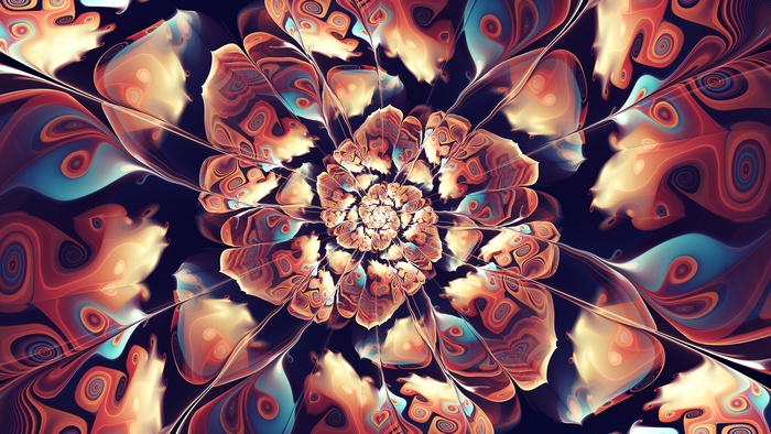 Abstract fractal flower artwork