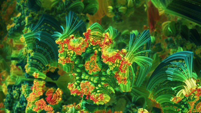 Psychedelic abstract fractal digital art