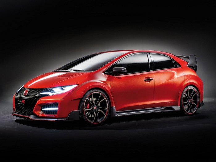 Red Honda Civic Type R Concept Car