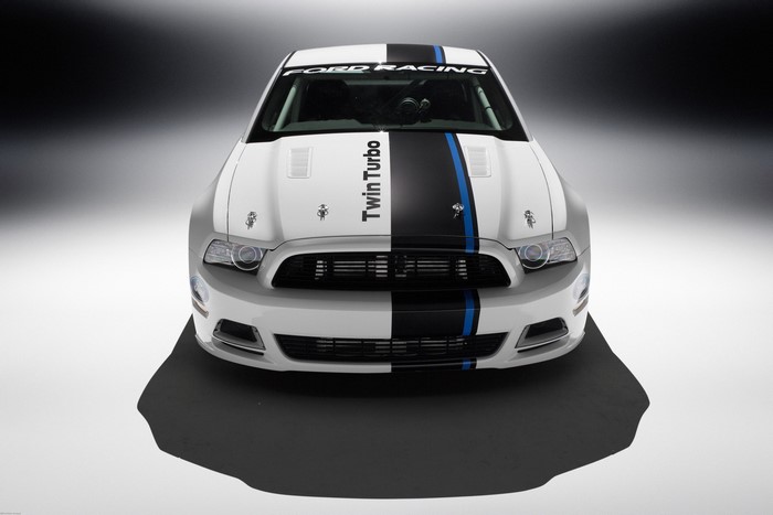 Ford Mustang Twin Turbo racing car frontal view