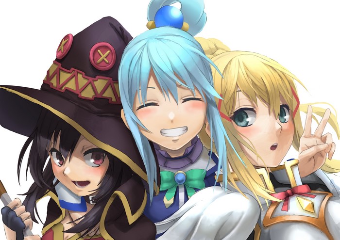 KonoSuba Anime Girls Aqua Megumin Darkness