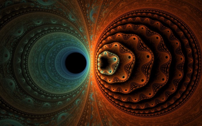 Abstract fractal art with swirling patterns