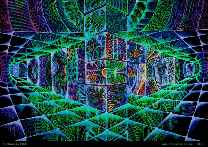 SubMatrix3000 psychedelic digital art by Neil Gibson 2011