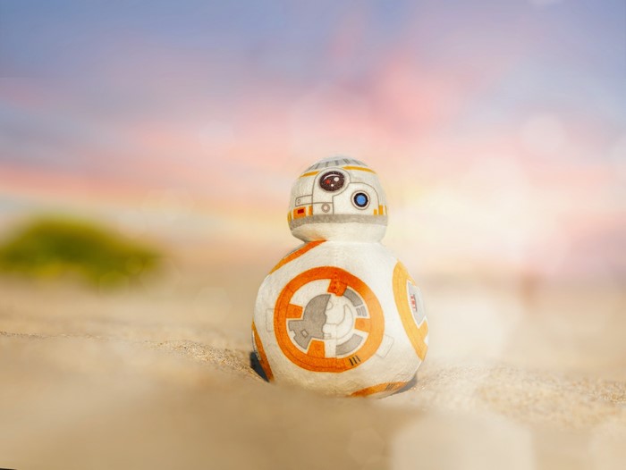 BB-8 from Star Wars on a beach