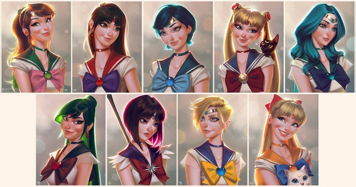 Sailor Moon characters in 4K