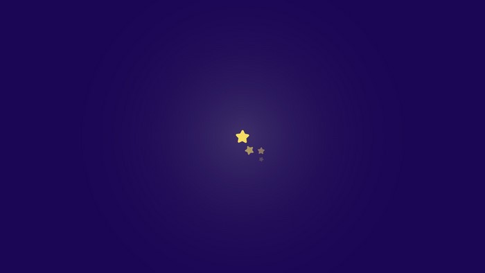 Yellow and grey stars on a dark purple background