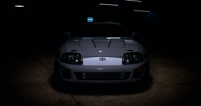 4K Gray Toyota Supra Front View