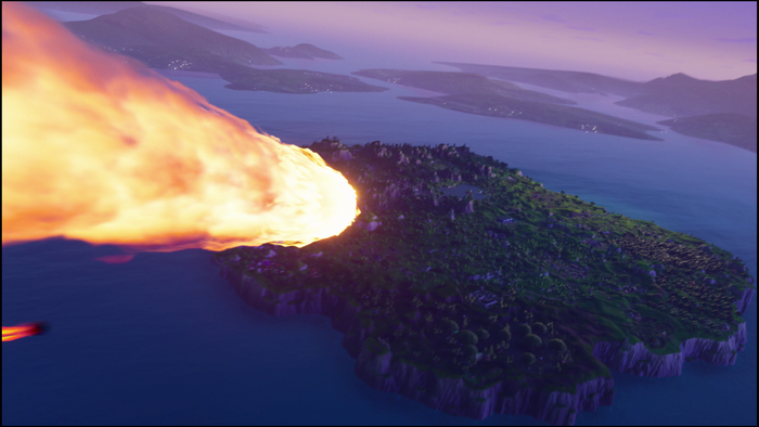 Fortnite Meteor Impact on Island