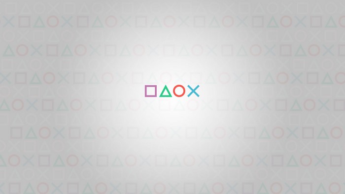 PlayStation Symbols on Gray Pattern