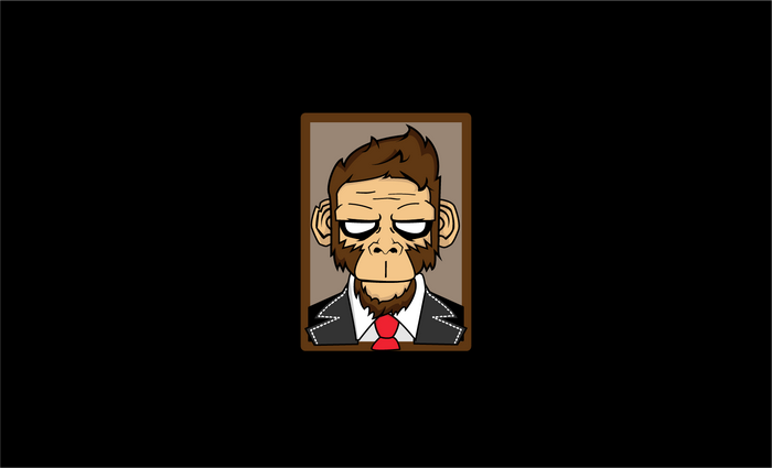 Monkey in a suit and tie