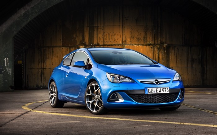 Blue Opel Astra GTC car