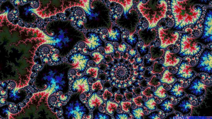 Colorful abstract psychedelic fractal pattern