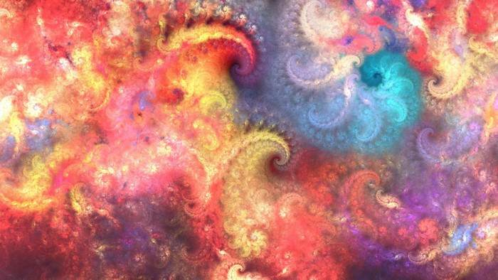 Colorful abstract fractal swirls