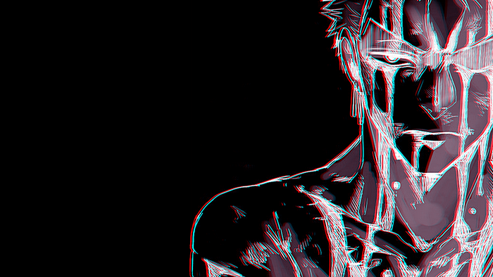 Roronoa Zoro from One Piece with Chromatic Aberration