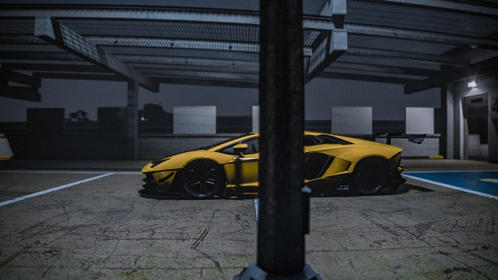 Yellow Lamborghini LP-700 Super Car from Grand Theft Auto V