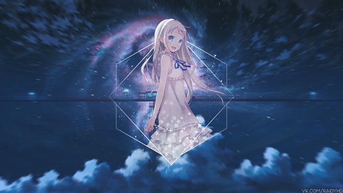 4K anime girl Honma Meiko from Ano Hi Mita Hana no Namae wo Bokutachi wa Mada Shiranai