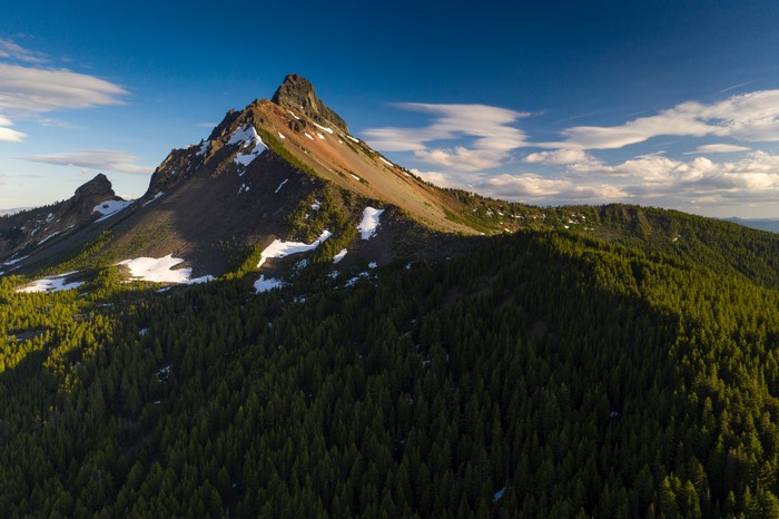 Snowy Mountains and Forest Landscape