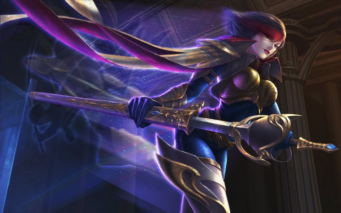 Fantasy girl with sword and armor
