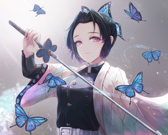 Kochou Shinobu from Kimetsu no Yaiba with butterflies