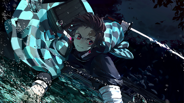 Kamado Tanjirō from Kimetsu no Yaiba in water