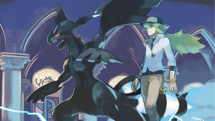 Zekrom and N from Pokémon
