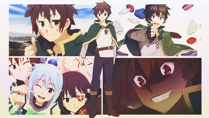 Kazuma and friends from KonoSuba